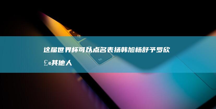 这届世界杯可以点名表扬韩旭杨舒予罗欣棫-其他人多总结-媒体人 (这届世界杯可)
